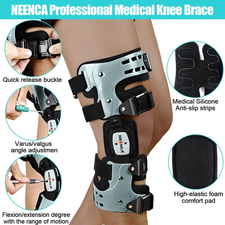 Premium Unloader Knee Brace for Arthritis Pain Relief, Osteoarthritis Support, Adjustable ROM Stabilizer, Post-Surgical 