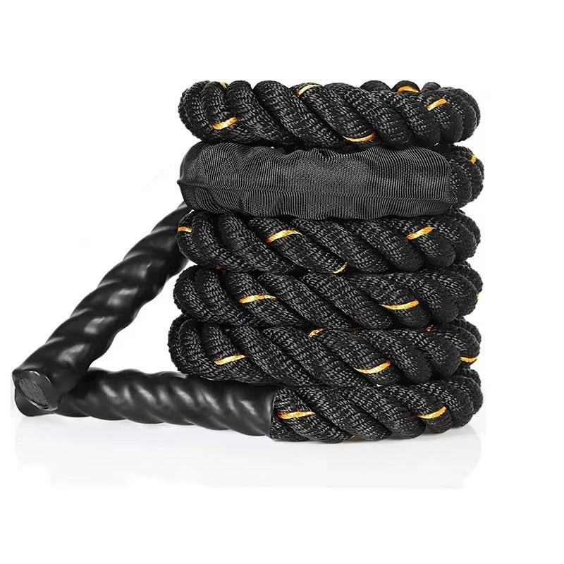 Premium Weighted Jump Rope – 9ft/9.8ft Heavy Skipping Battle Rope for Power & Strength Training – Durable Polyester, Comfort Handles – Full Body & Core Workout for Agility & Endurance