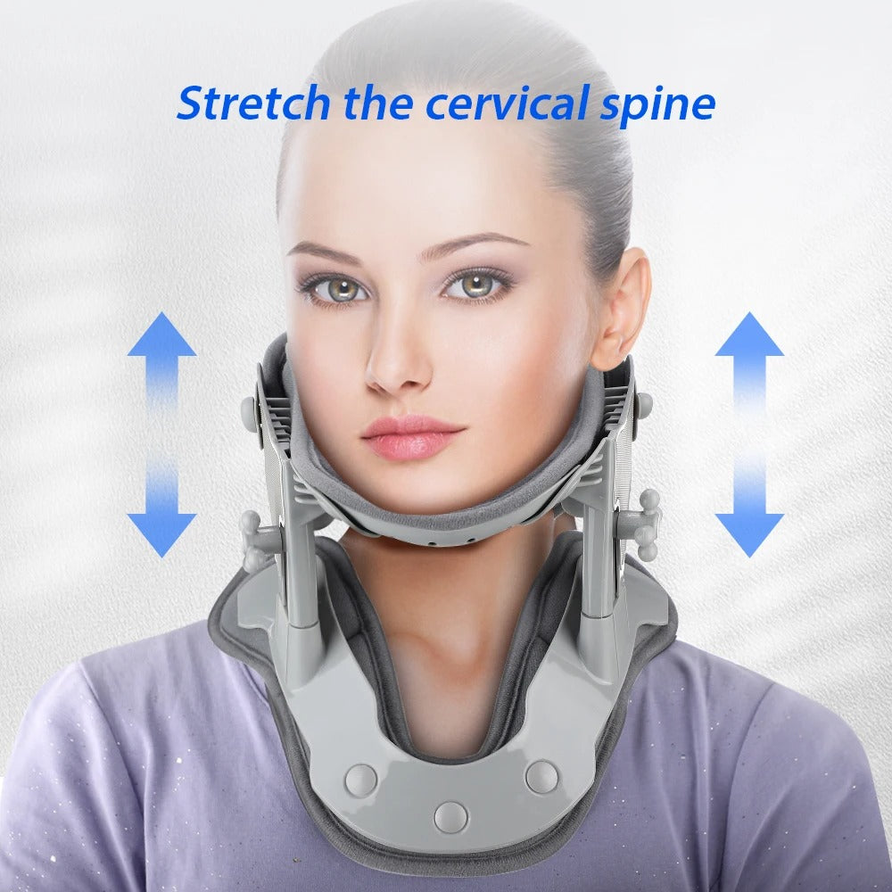 Premium Heating Neck Traction Collar with Adjustable Cervical Support, Hot Compression for Spine Alignment & Pain Relief, USB-Powered Cervical Massager