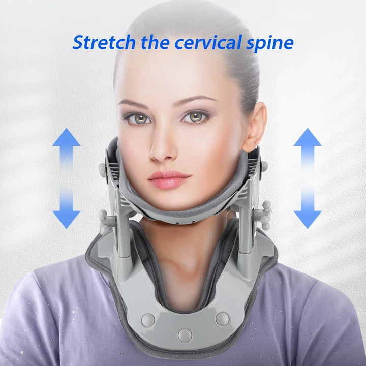 Premium Heating Neck Traction Collar with Adjustable Cervical Support, Hot Compression for Spine Alignment & Pain Relief, USB-Powered Cervical Massager