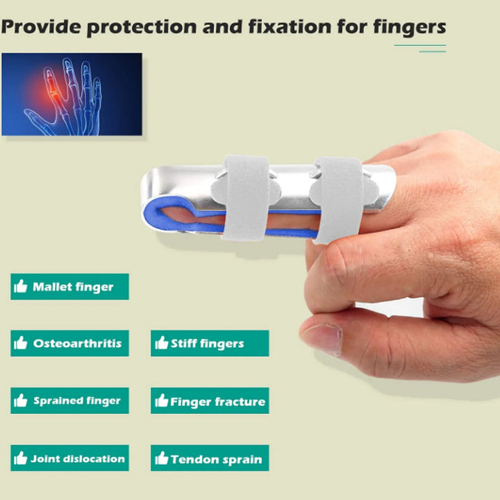 Premium Finger Splints Set for Knuckle Immobilization – 3-Sizes Adjustable Aluminum Alloy Protective Splints for Finger Injuries, Breathable EVA Pads, Comfortable, Easy to Use, Suitable for Adults and Children