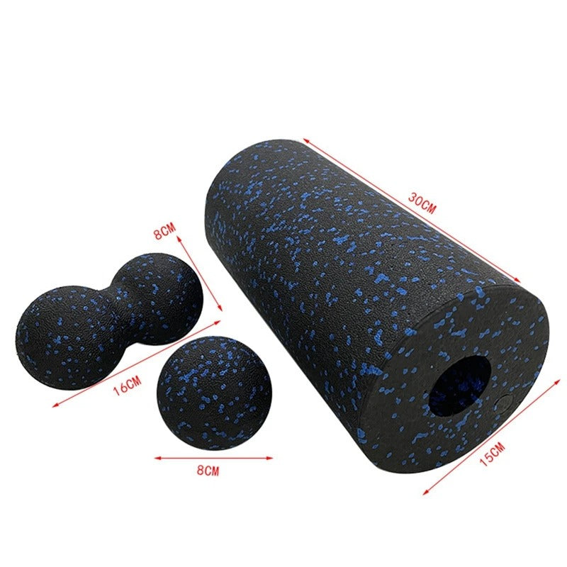 Premium Foam Roller Set for Muscle Recovery, Yoga, and Fascia Release, High-Density EPP Back Roller Massage Balls for Men & Women, 3/5 PCS Fitness Equipment for Flexibility and Pain Relief