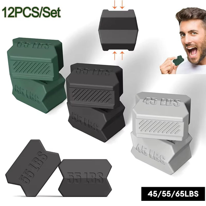 Premium Jawline Exerciser – Silicone Masseter Muscle Trainer for Facial Toner & Chin Lifting – Cheek & Jawline Fitness Equipment for Double Chin, Jawline & Face Shape Improvement