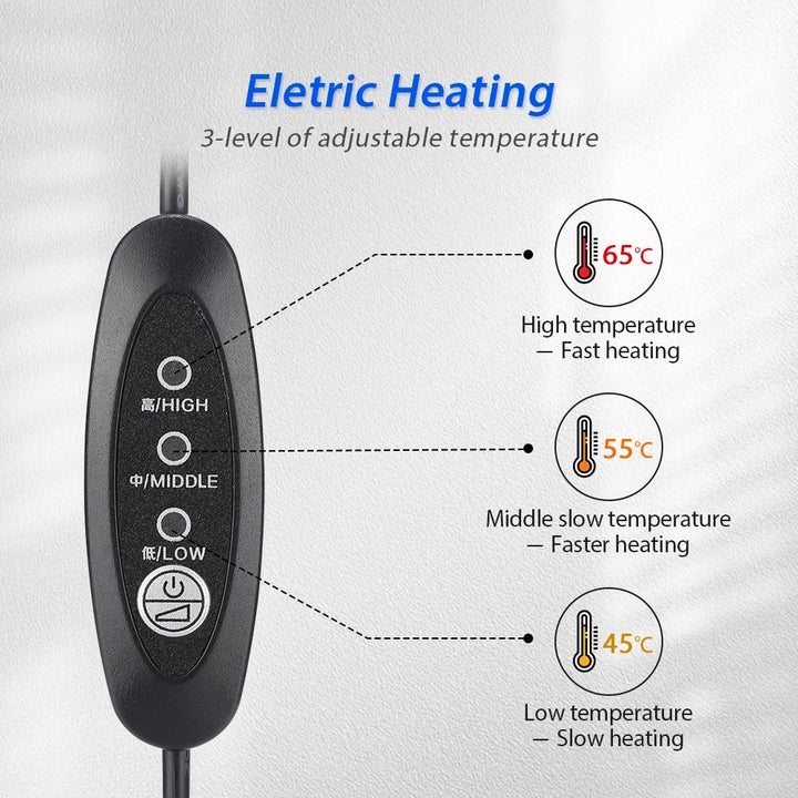 Premium Heating Neck Traction Collar with Adjustable Cervical Support, Hot Compression for Spine Alignment & Pain Relief, USB-Powered Cervical Massager