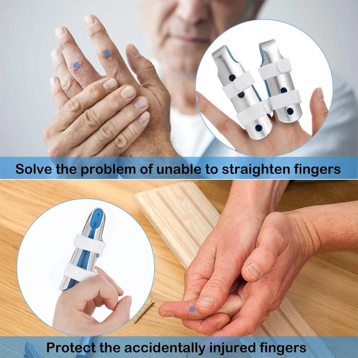 Premium Finger Splints Set for Knuckle Immobilization – 3-Sizes Adjustable Aluminum Alloy Protective Splints for Finger Injuries, Breathable EVA Pads, Comfortable, Easy to Use, Suitable for Adults and Children