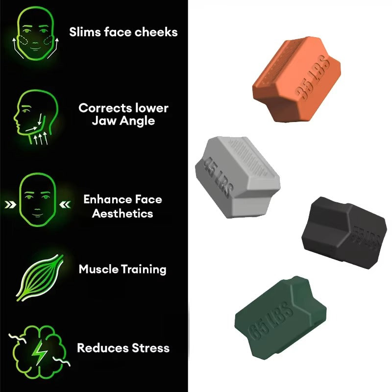 Premium Jawline Exerciser – Silicone Masseter Muscle Trainer for Facial Toner & Chin Lifting – Cheek & Jawline Fitness Equipment for Double Chin, Jawline & Face Shape Improvement