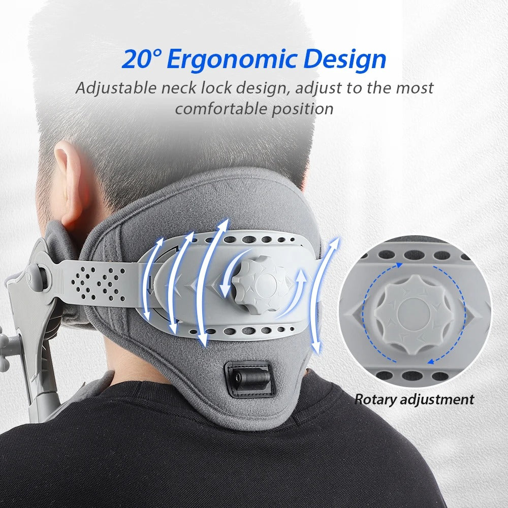 Premium Heating Neck Traction Collar with Adjustable Cervical Support, Hot Compression for Spine Alignment & Pain Relief, USB-Powered Cervical Massager