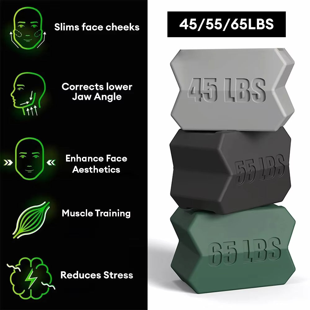 Premium Jawline Exerciser – Silicone Masseter Muscle Trainer for Facial Toner & Chin Lifting – Cheek & Jawline Fitness Equipment for Double Chin, Jawline & Face Shape Improvement
