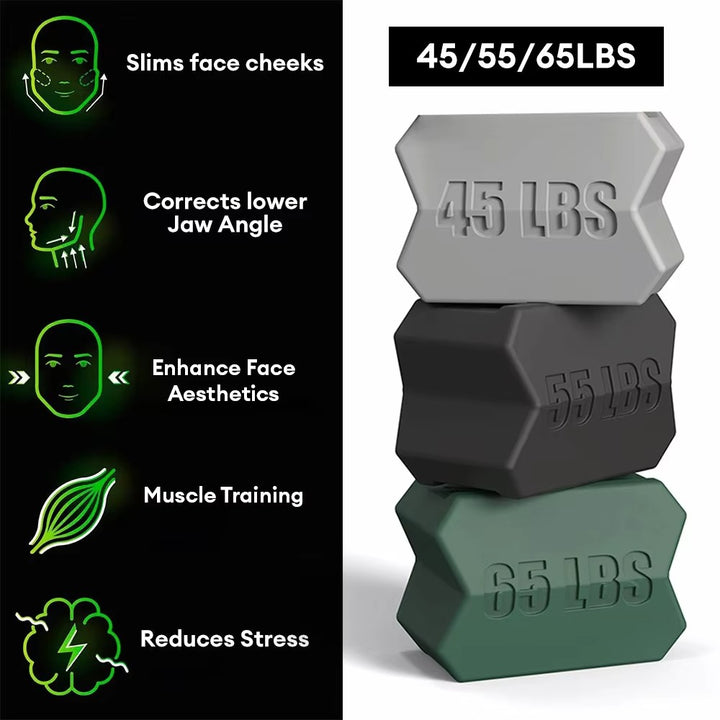 Premium Jawline Exerciser – Silicone Masseter Muscle Trainer for Facial Toner & Chin Lifting – Cheek & Jawline Fitness Equipment for Double Chin, Jawline & Face Shape Improvement