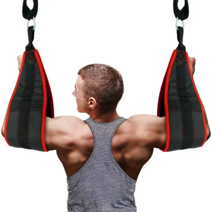 Premium Abdominal Hanging Straps – ABS Training Support for Pull-ups & Core Muscle Workout – Leg Raises, Vertical Crunches, & Sit-ups – Adjustable Nylon Equipment for Fitness