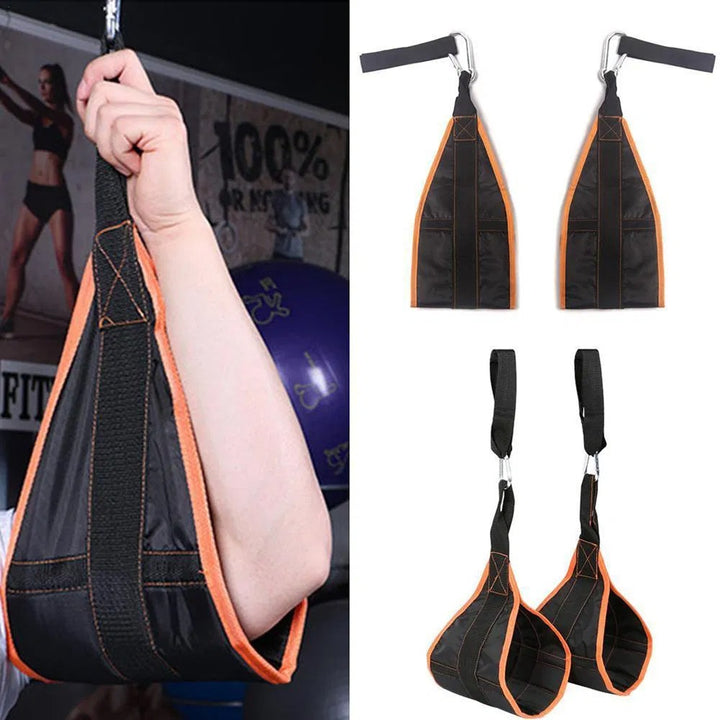 Premium Abdominal Hanging Straps – ABS Training Support for Pull-ups & Core Muscle Workout – Leg Raises, Vertical Crunches, & Sit-ups – Adjustable Nylon Equipment for Fitness