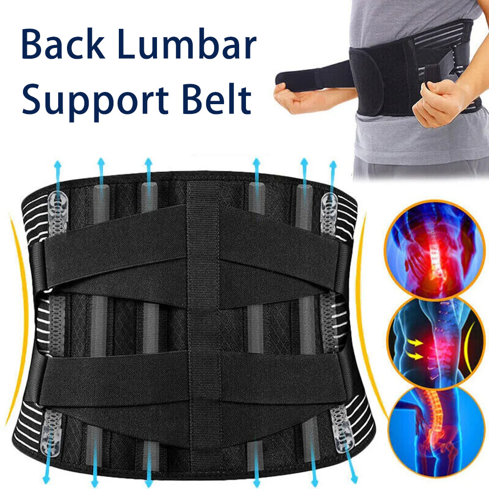 Premium Back Brace for Lower Back Pain Relief – Lumbar Support Belt for Heavy Lifting, Sciatica, Herniated Disc, Men & 