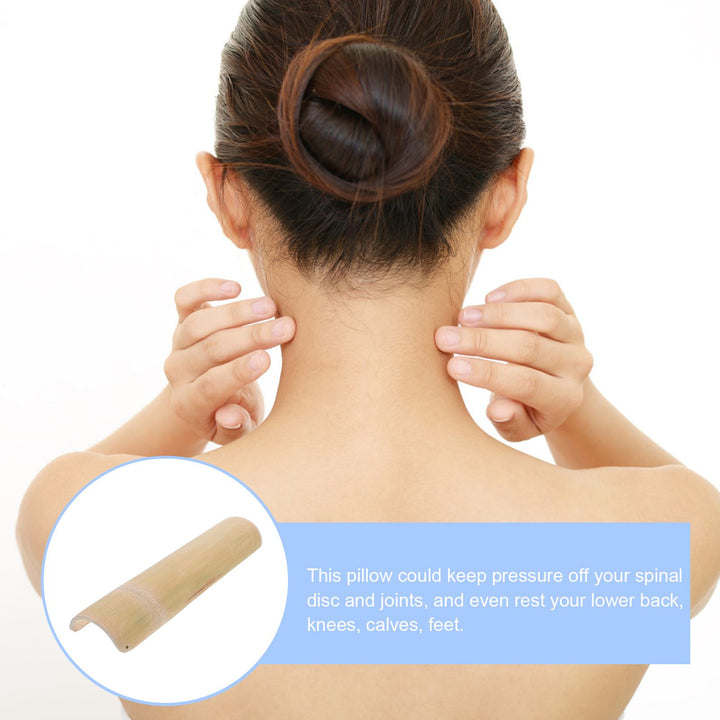 Premium Bamboo Cervical Pillow – U-Shaped Neck & Back Support for Sleep – Therapeutic Massage Cushion – Cool, Comfortable for