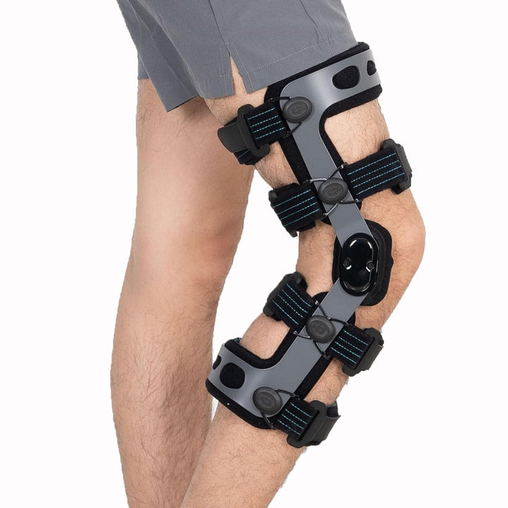Premium Hinged ROM Knee Brace | Adjustable Post-Op Immobilizer for ACL, MCL, PCL Injury Support | Tool-Free Length Adjustment
