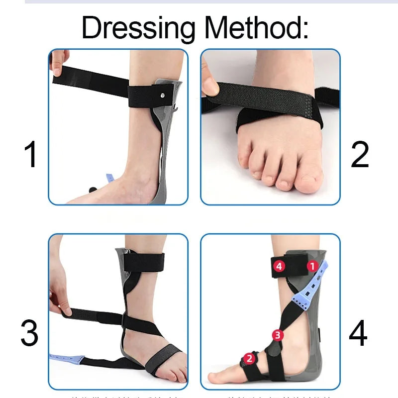 Premium AFO Drop Foot Brace Orthosis - Lightweight Ankle Support Stabilizer for Men and Women, Comfort Fit for Foot Drop, 
