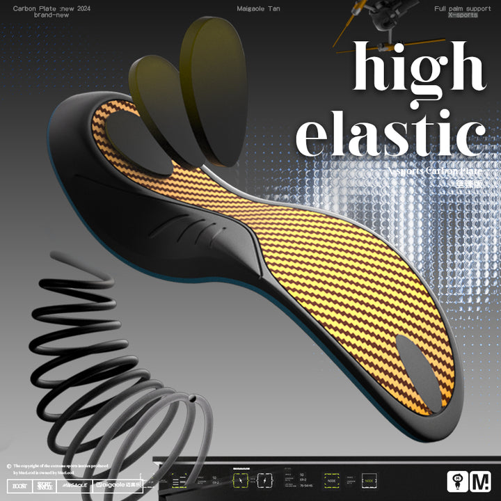 Premium Basketball Insoles with Customized Carbon Plate for High Strength, Elasticity & Speed – Anti-Return Technology for 