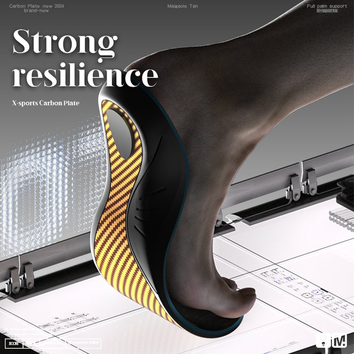 Premium Basketball Insoles with Customized Carbon Plate for High Strength, Elasticity & Speed – Anti-Return Technology for 