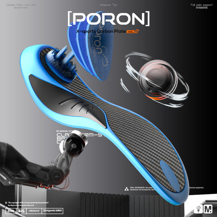 Premium Basketball Insoles with Customized Carbon Plate for High Strength, Elasticity & Speed – Anti-Return Technology for 