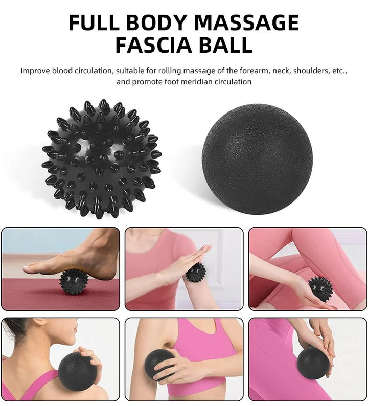 Premium 6-in-1 Yoga Training Kit for Fitness, Pilates & Muscle Recovery, Includes Foam Roller, Massage Stick, Tension Band & 2 Massage Balls for Flexibility & Pain Relief - StrengthXPhysiotherapy