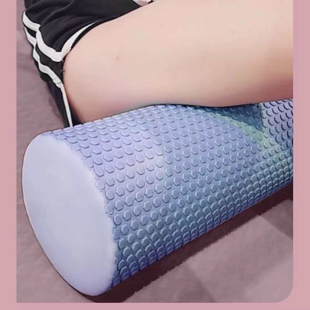 Premium EVA Foam Yoga Roller for Pilates & Home Workouts, 9.5cm Diameter, 29.7cm Length, Enhanced Hexagonal Design for Effective Muscle Recovery and Flexibility - StrengthXPhysiotherapy