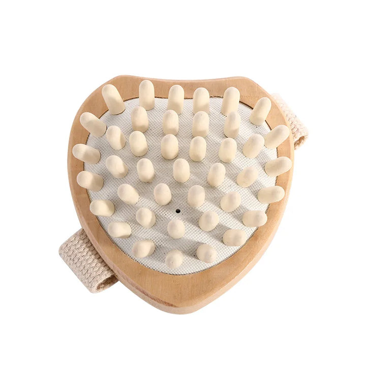 Premium Anti-Cellulite Wooden Massage Brush for Body and Scalp – Soothing Air Cushion Design, Essential Oil Spa Treatment, 