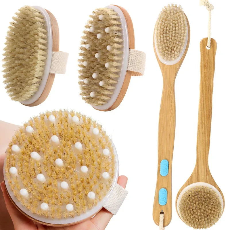 Premium Anti-Cellulite Wooden Massage Brush for Body and Scalp – Soothing Air Cushion Design, Essential Oil Spa Treatment, 