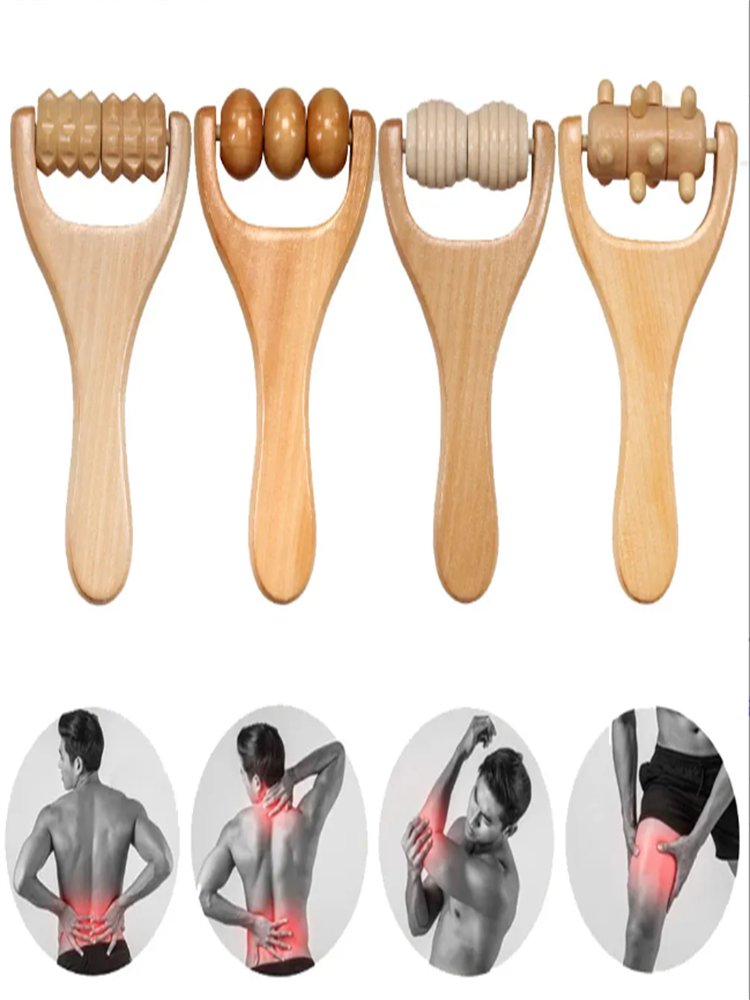 Premium Wooden Massage Roller Tool for Full Body Relief - Lightweight Maderotherapy for Waist, Thighs, Legs, Arms, Neck