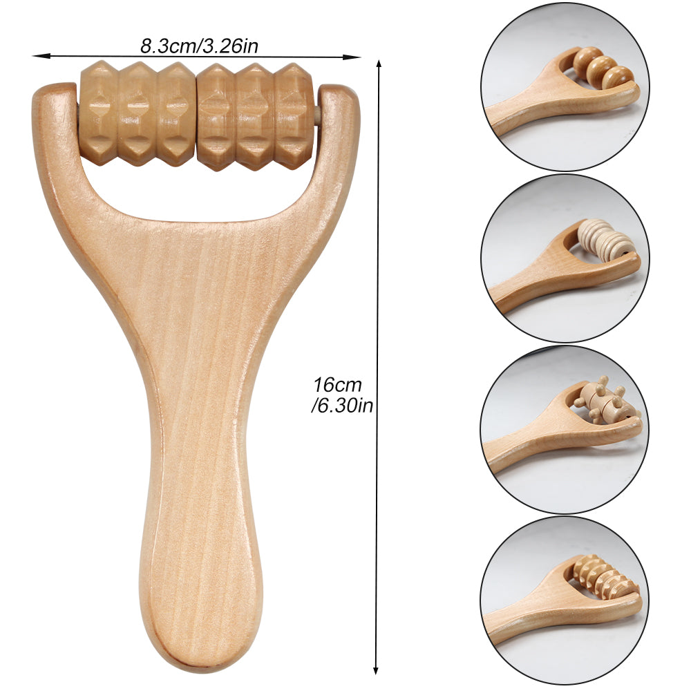 Premium Wooden Massage Roller Tool for Full Body Relief - Lightweight Maderotherapy for Waist, Thighs, Legs, Arms, Neck