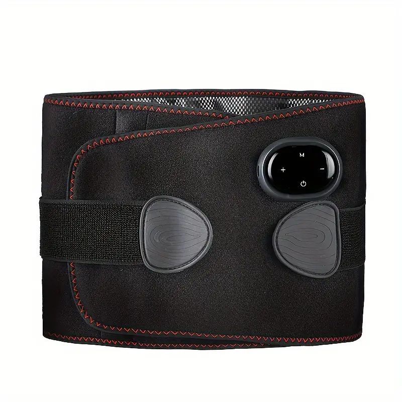 Premium Electric Waist Massager – Portable Lumbar Heating Belt with 3 Vibration Levels & Temperature Control – Adjustable Waist Support Brace for Pain Relief & Comfort
