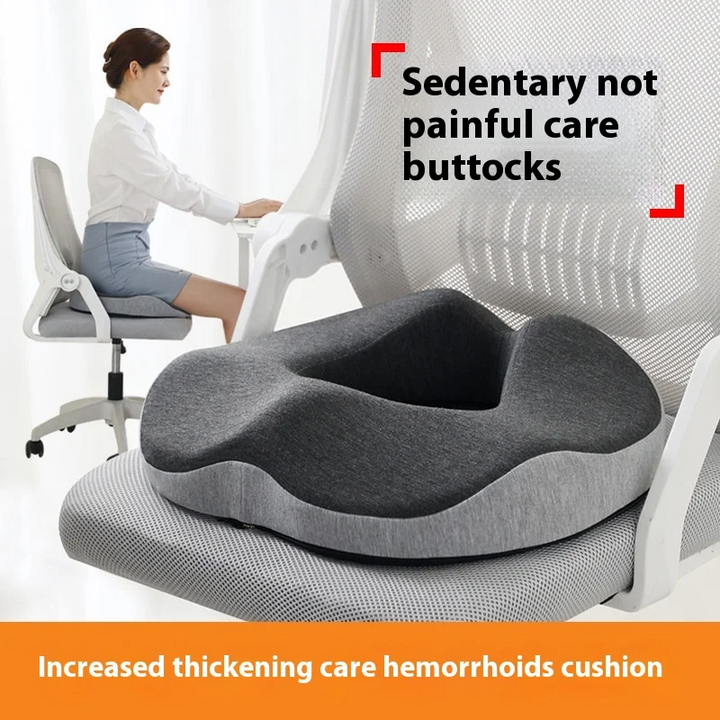 Premium Memory Foam Donut Seat Cushion – Tailbone, Hemorrhoid, Sciatica, and Bed Sore Relief for Office, Travel, or Home Use 