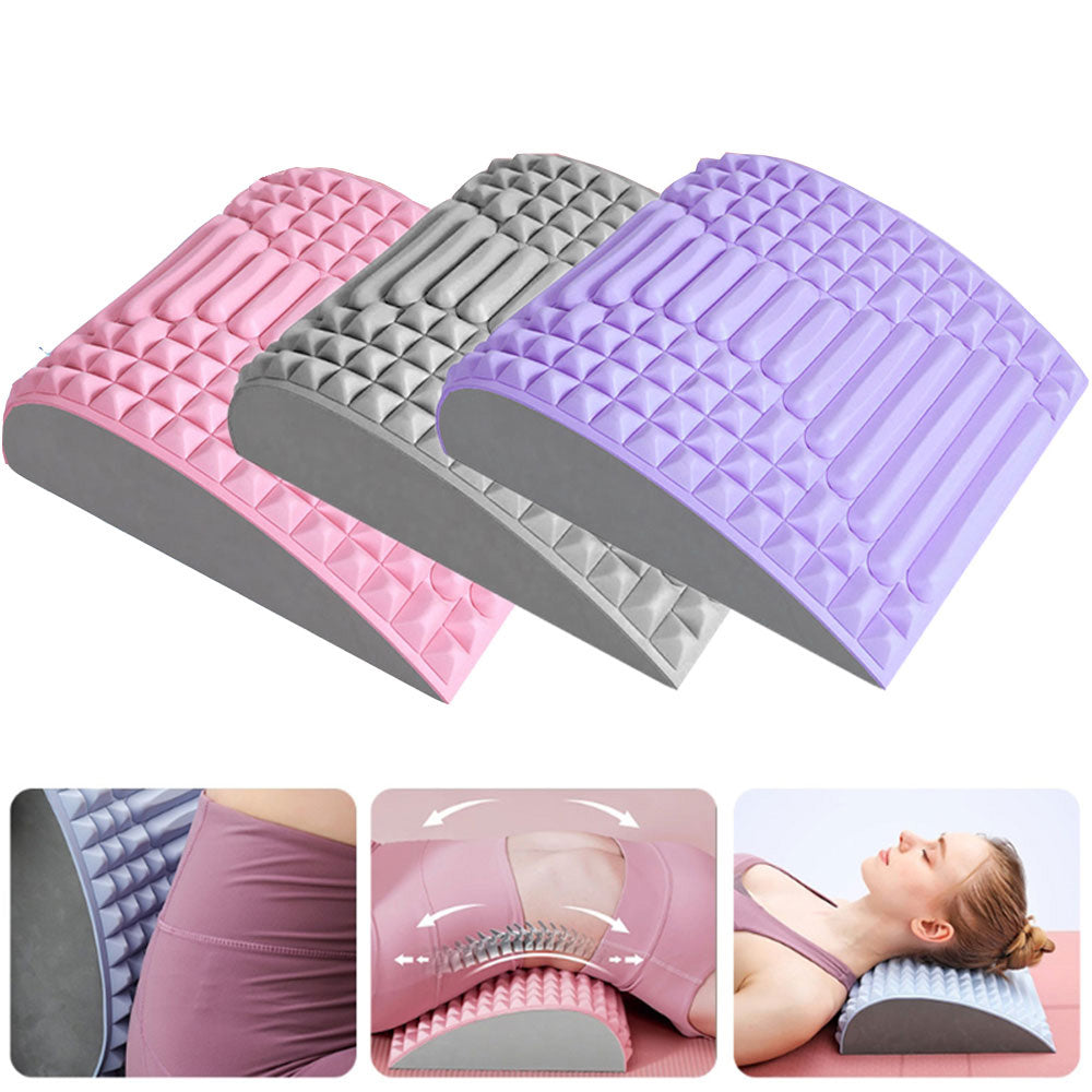 Premium Back and Neck Stretcher Pillow with Lumbar Support, Ergonomic Spinal Corrector for Posture Correction, Body Pain 