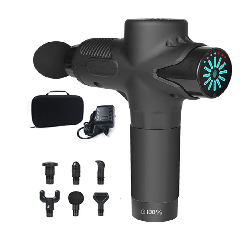 Premium 24V Deep Tissue Massage Gun with Hot & Cold Compress, 12 Heads, High-Frequency Muscle Relaxation for Neck, Shoulder & Full Body Recovery - StrengthXPhysiotherapy
