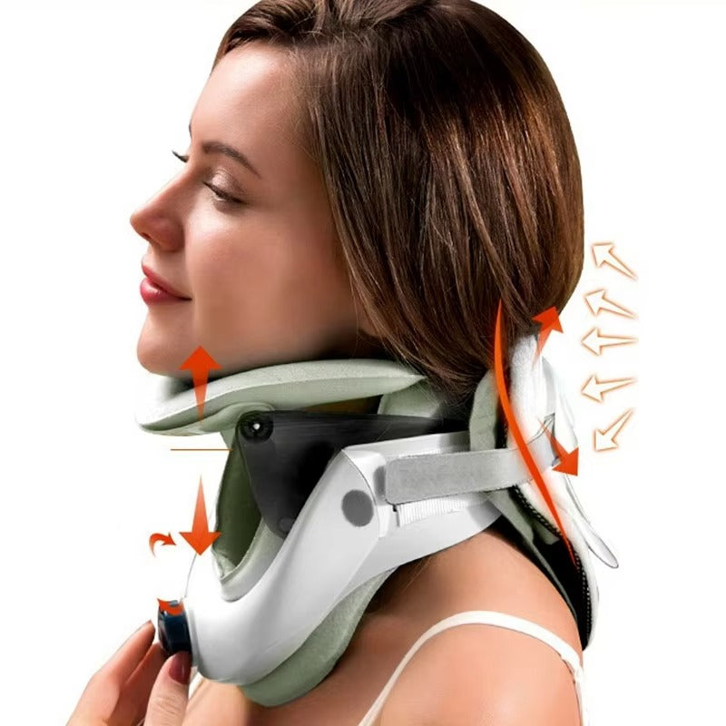 Premium Adjustable Neck Stretcher with Air Sac for Home Cervical Traction, Spine Alignment & Pain Relief, Lightweight and Comfortable Neck Support Collar - StrengthXPhysiotherapy