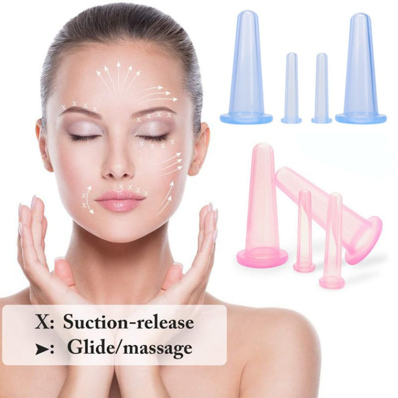 High Quality Silicone Cupping Set for Face – Health Care Facial Lifting Massage Cups, Mini Eye Vacuum Cans, Safe and Durable,