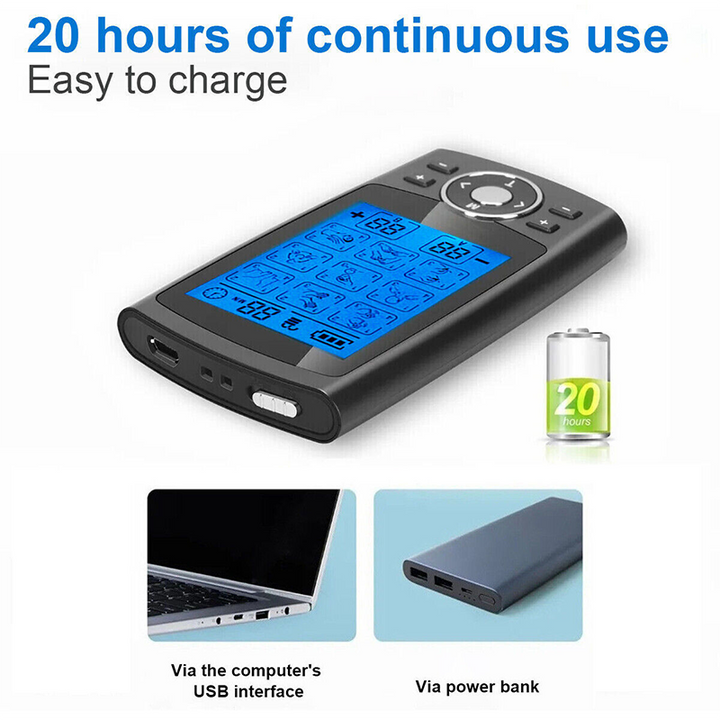 Premium Adjustable Electric Muscle Massager - Slimming Machine with 24 Modes, Rechargeable Design, and Intensity Control for 