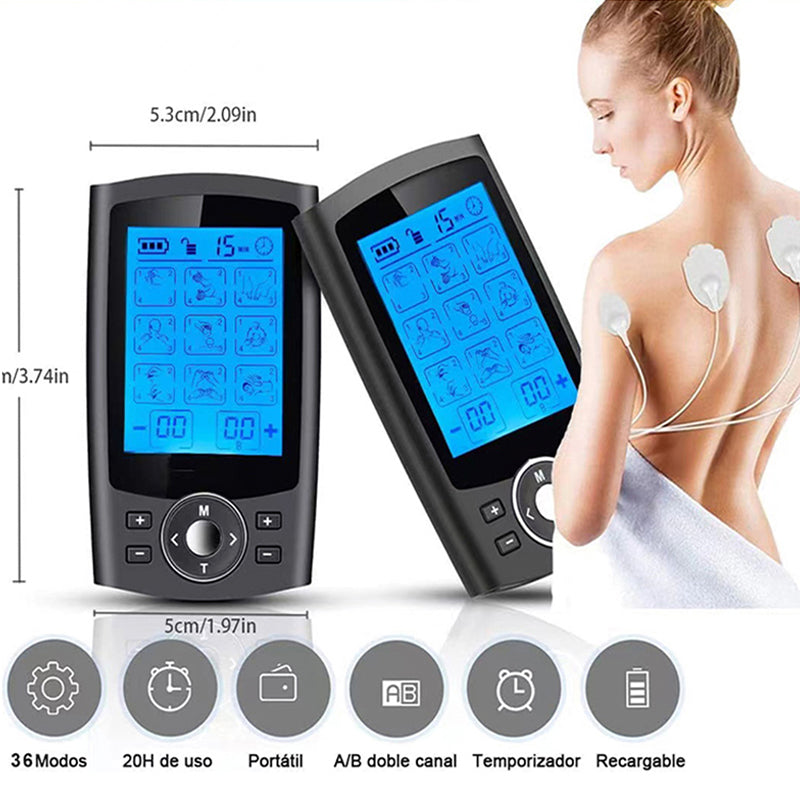 Premium Adjustable Electric Muscle Massager - Slimming Machine with 24 Modes, Rechargeable Design, and Intensity Control for 