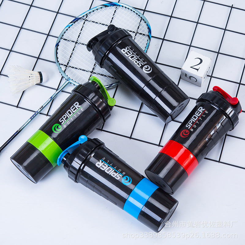 Premium 500ML Portable Protein Powder Shaker Bottle – High Capacity Sports Blender with Powder Case – Plastic Water Cup for Gym & Fitness – Modern, Leak-Proof Design - StrengthXPhysiotherapy