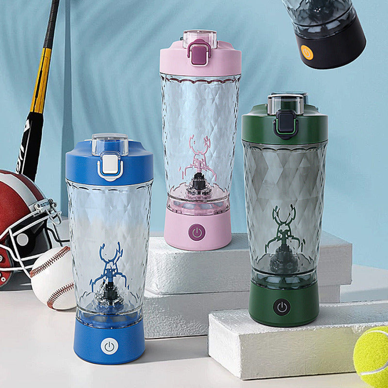 Premium 650ML Electric Protein Shaker Bottle – Automatic Mixing Cup with 7500RPM Motor – USB Rechargeable Blender for Smooth 
