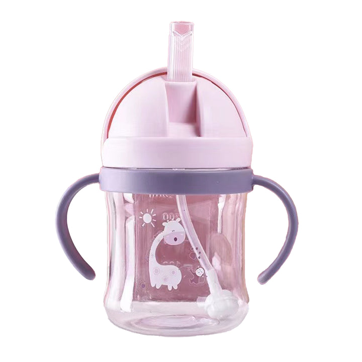 Premium 250ml Kids Water Cup – Anti-Choke, Spill-Proof, with Suction Ball & Straw, Cute Cartoon Design, Ideal for Toddlers 