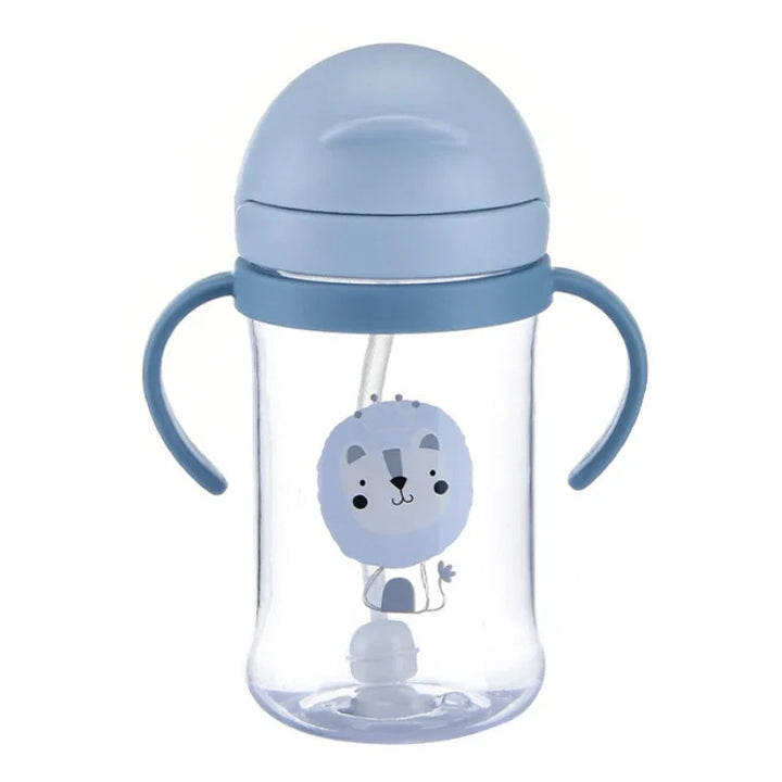 Premium 250ml Kids Water Cup – Anti-Choke, Spill-Proof, with Suction Ball & Straw, Cute Cartoon Design, Ideal for Toddlers 