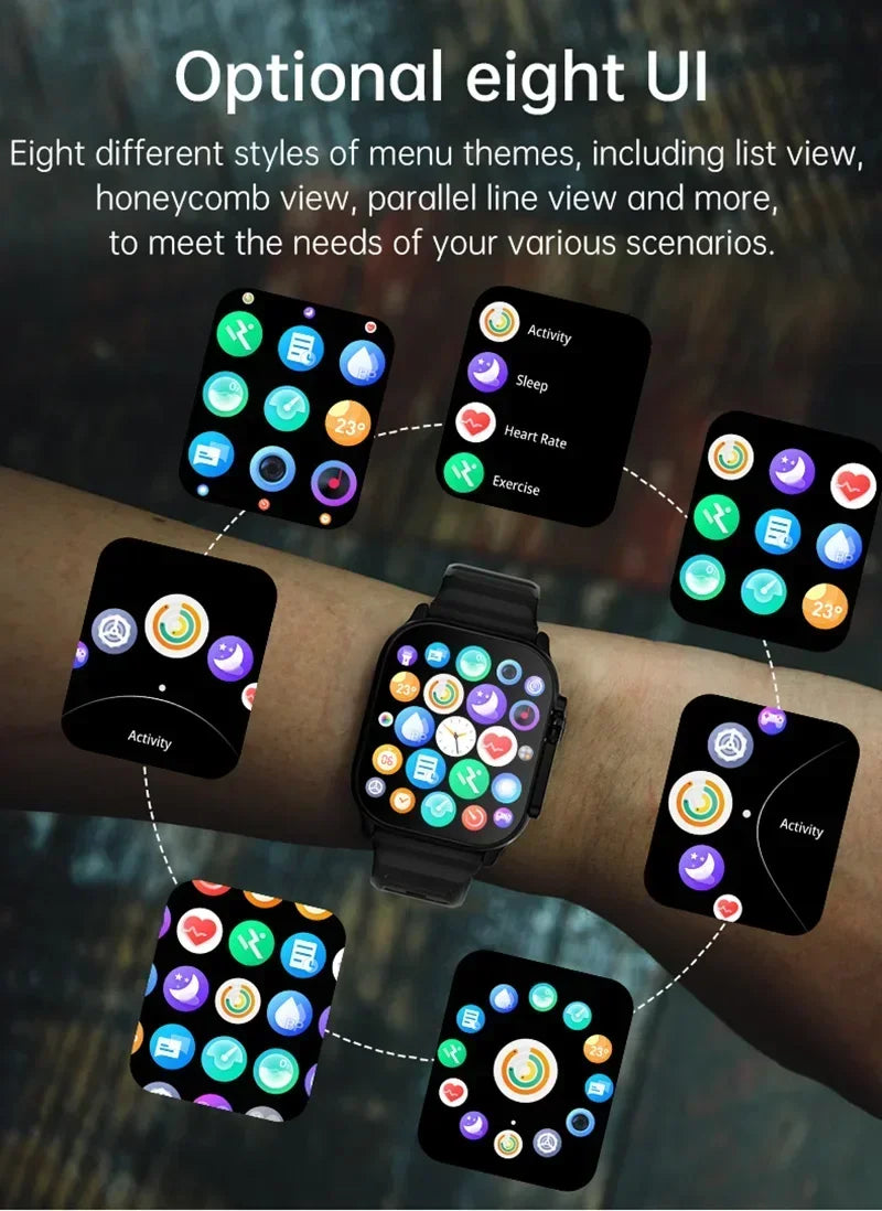 Luxury Smartwatch for Men & Women – 49mm Bluetooth GPS Tracker, NFC, Music Control, Wireless Charging, High-End Fitness Watch – Health Monitoring - StrengthXPhysiotherapy