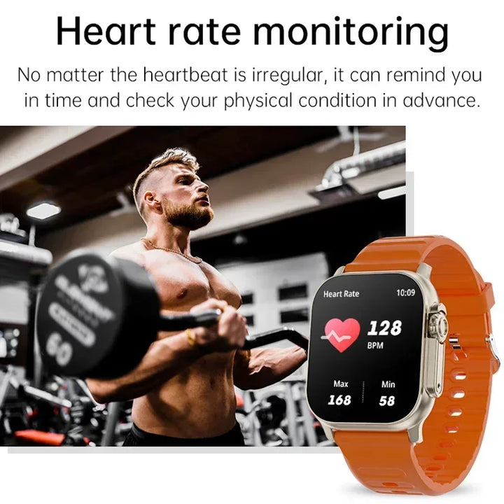 Luxury Smartwatch for Men & Women – 49mm Bluetooth GPS Tracker, NFC, Music Control, Wireless Charging, High-End Fitness Watch – Health Monitoring - StrengthXPhysiotherapy