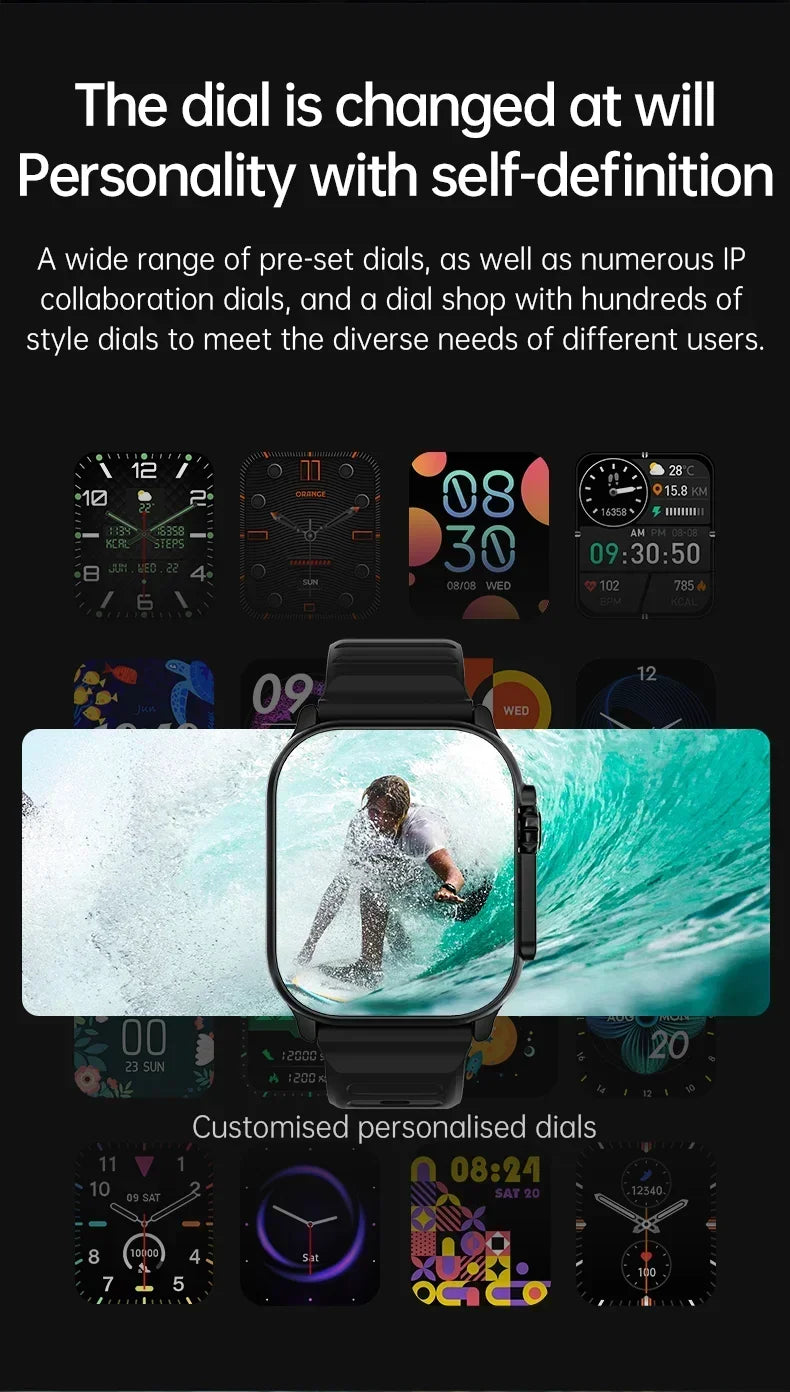 Luxury Smartwatch for Men & Women – 49mm Bluetooth GPS Tracker, NFC, Music Control, Wireless Charging, High-End Fitness Watch – Health Monitoring - StrengthXPhysiotherapy