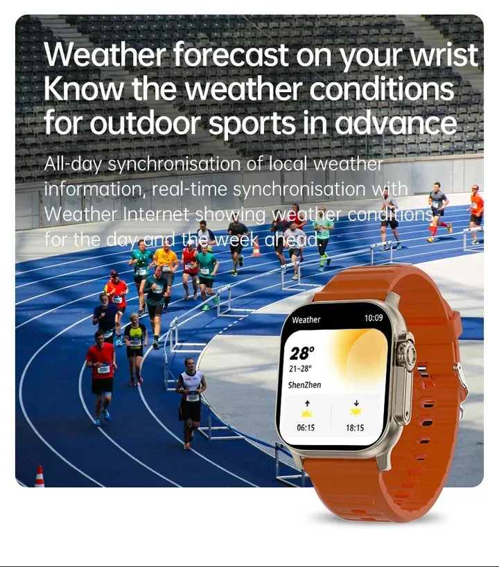 Luxury Smartwatch for Men & Women – 49mm Bluetooth GPS Tracker, NFC, Music Control, Wireless Charging, High-End Fitness Watch – Health Monitoring - StrengthXPhysiotherapy