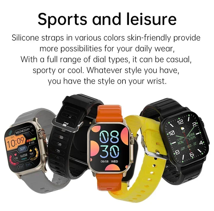 Luxury Smartwatch for Men & Women – 49mm Bluetooth GPS Tracker, NFC, Music Control, Wireless Charging, High-End Fitness Watch – Health Monitoring - StrengthXPhysiotherapy