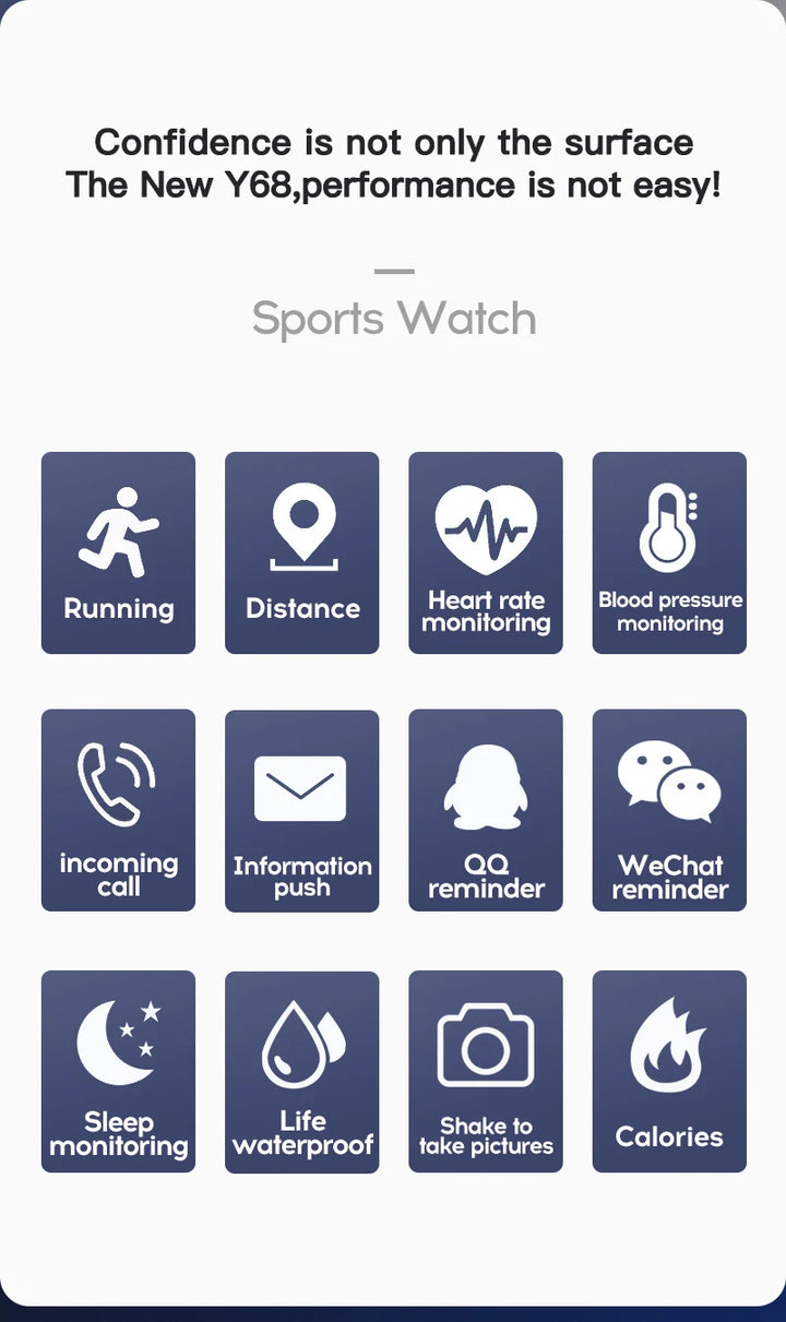 Luxury Smartwatch for Men & Women – Bluetooth Fitness Tracker, Music Control, Sleep Monitor, Sports Bracelet, Stylish Smart Watch with Heart Rate Monitor - StrengthXPhysiotherapy