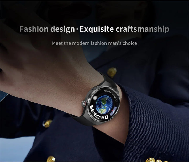Premium GPS Smart Watch for Men & Women | 360° AMOLED Display, NFC, Bluetooth Call, IP68 Waterproof, Heart Rate Monitor, Fitness Tracker, Sleep Monitoring, Multi-Sport Modes - StrengthXPhysiotherapy