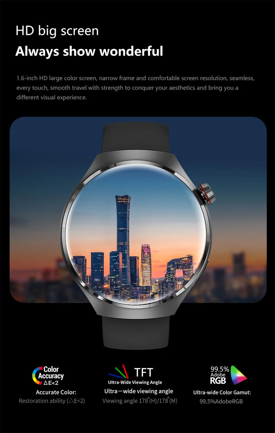 Premium GPS Smart Watch for Men & Women | 360° AMOLED Display, NFC, Bluetooth Call, IP68 Waterproof, Heart Rate Monitor, Fitness Tracker, Sleep Monitoring, Multi-Sport Modes - StrengthXPhysiotherapy