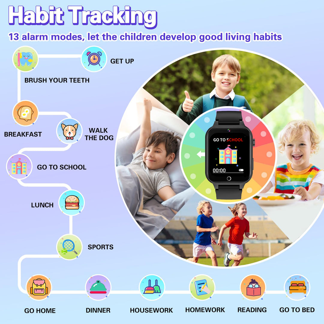 Premium 4G Kids Smartwatch – Video Call, GPS Tracking, IP67 Waterproof, 8GB ROM, Health Monitoring, Wi-Fi, Voice & Video