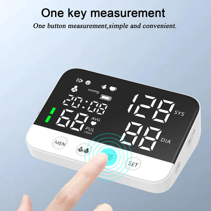 Premium Automatic Upper Arm Blood Pressure Monitor – LED Backlit Screen, 2X120 Memory Groups, Adjustable BP Cuff, Electronic Digital Blood Pressure Machine - StrengthXPhysiotherapy